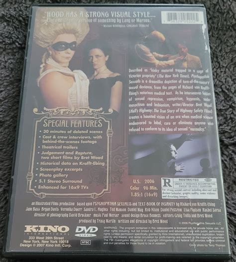 Psychopathia Sexualis Dvd 2006 Bret Wood Vampirism Eliminate Non Sexual Normalcy 738329052225 Ebay