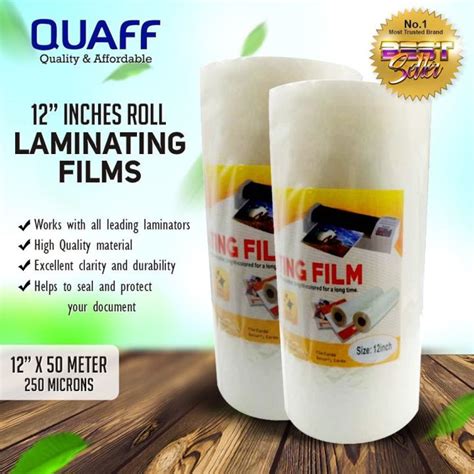 Quaff Laminating Film Inches Mic Meter Mic