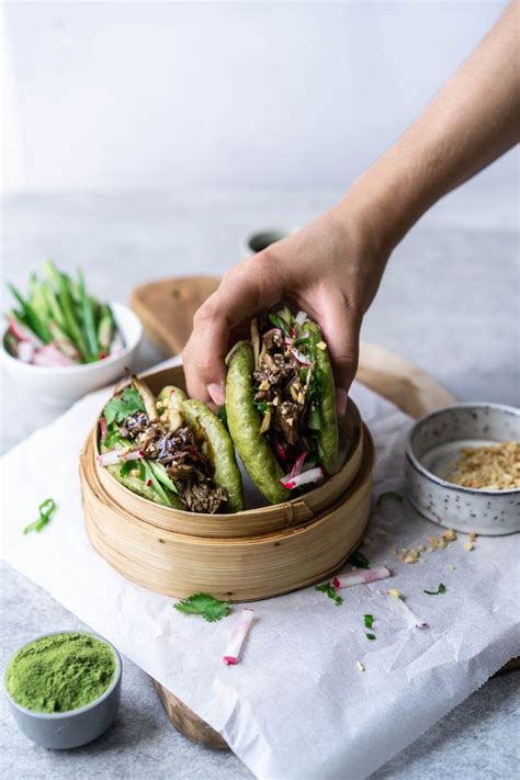 Vegan Matcha Bao Buns With Pulled Jackfruit Artofit