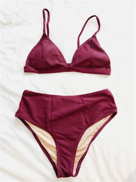 Purple Bikini Set Women S Fashion Swimwear Bikinis Swimsuits On Carousell