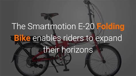 New Affordable Smartmotion E 20 Folding Electric Bike For Melbourne Vic