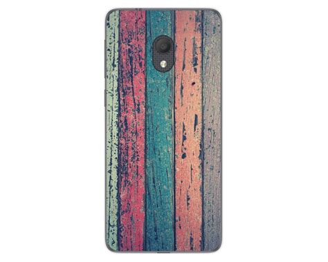 Funda Gel Tpu para Alcatel 1C 2019 diseño Madera 10 Dibujos Fundas