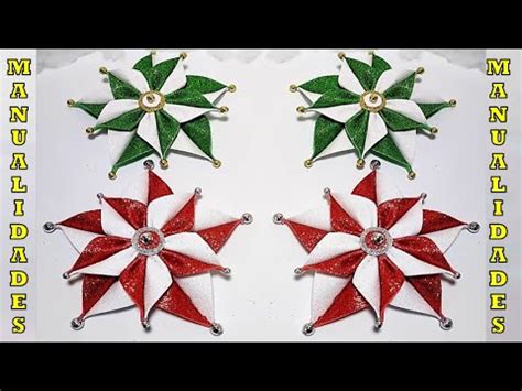 Flores navideñas para decorar hechas con fomix o goma eva YouTube