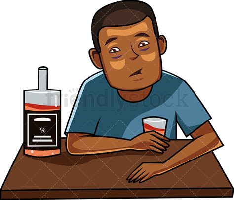 Man Drinking Alcohol Clipart