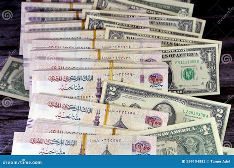 Piles And Stacks Of Egypt Money Thousands Of Pounds Currency Banknotes