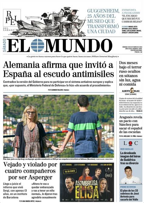 Portada Del Diario El Mundo Del Día 15102022 News Europa