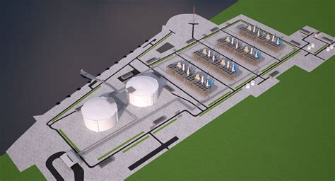 LNG Port - Terminal 3D Model $119 - .3ds .fbx .max - Free3D