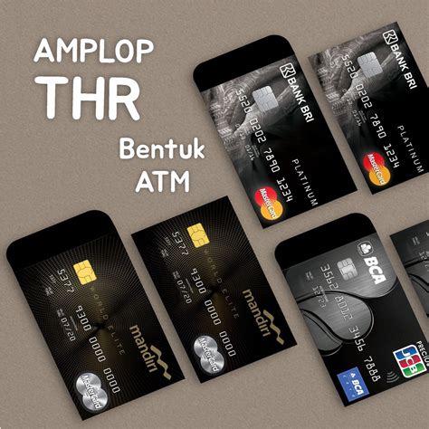 Jual Amplop Thr Unik 1pack Isi 8 Angpao Bentuk Atm Amplop Lebaran