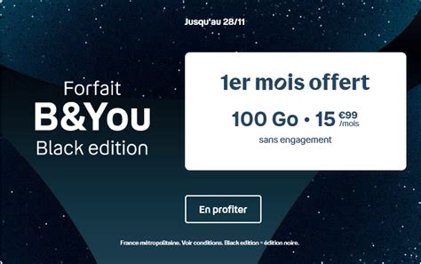 Bouygues Telecom lance un nouveau forfait mobile à 100 Go avec un mois