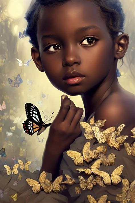 Butterfly Art Beautil Portrait Surrounded By Butterflies The Art Of