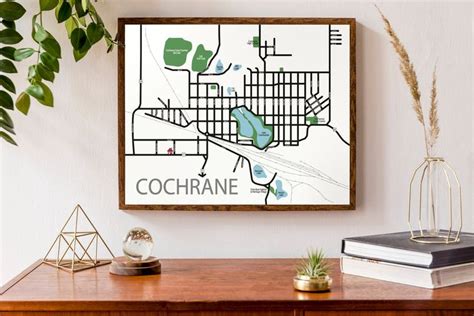 Typographic Map of Cochrane Ontario Canadian Map Hometown | Etsy in ...