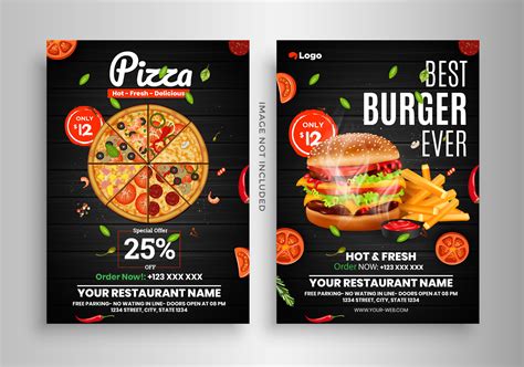 Fast Food Flyer Design Template Graphic By Nextin Creative Fabrica