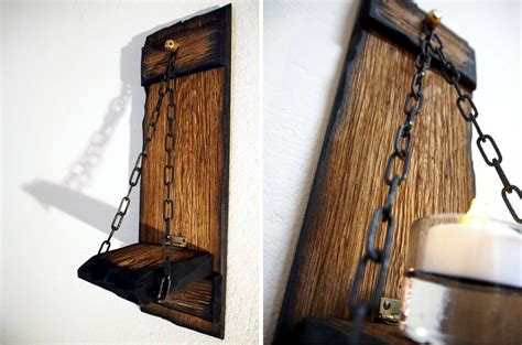 Rustic Candle Sconces - Set of 2 - Primitive Country Home Decor ...