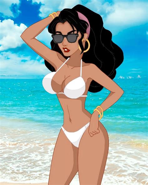 Esmeralda In A White Bikini With Sunglasses By Dyneal On Deviantart