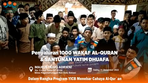 Penyaluran Wakaf Al Quran Dan Santunan Yatim Dhuafa Majelis