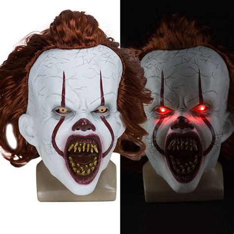 Máscara LED de It de Stephen King Pennywise payaso de terror máscara