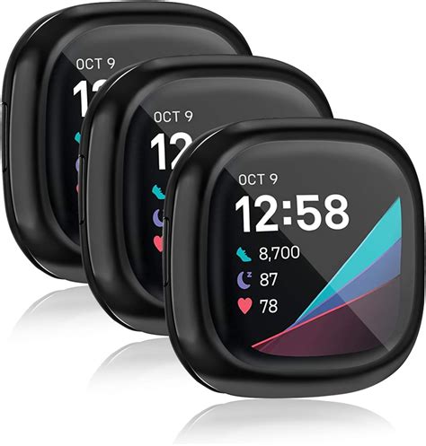 Tobfit Pack Screen Protector Compatible With Fitbit Versa Case And