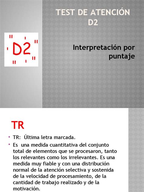 Test De Atención D2 Normas Pdf Ciencia Cognitiva Cognición