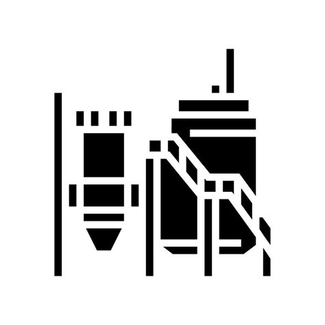 Mineral Processing Plant Glyph Icon Vector Illustration 10299900 Vector