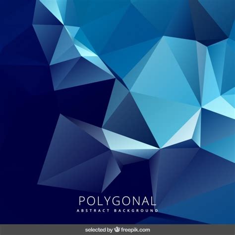 Fondo Abstracto Poligonal En Tonos Azules Descargar Vectores Gratis