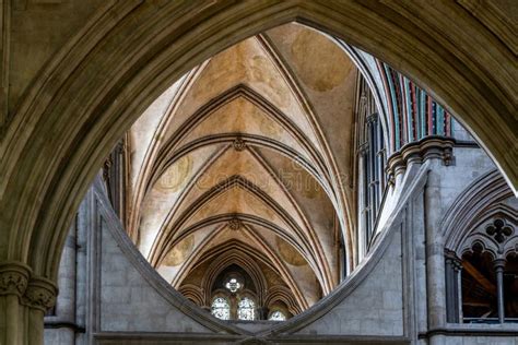 Architectural Detail Of Flowing Curves And Arches In Early English