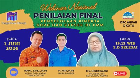 WEBINAR NASIONAL PENILAIAN FINAL PENGELOLAAN KINERJA GURU DAN KEPSEK