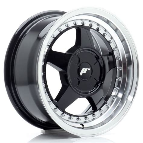 Japan Racing Wheels JR 6 Gloss Black Machined 15x7 Zoll Japan