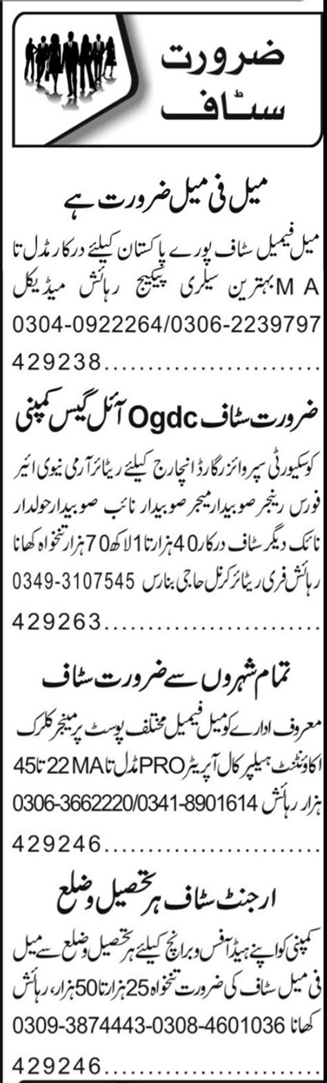 Security Supervisor And Helper Required In Lahore Job