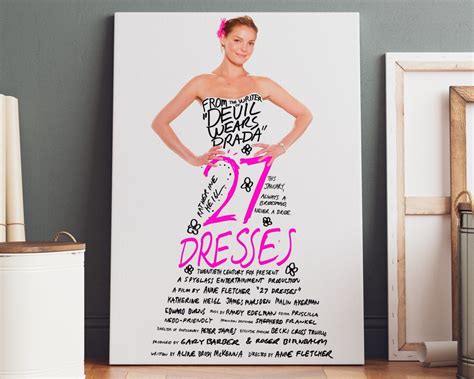 27 Dresses Poster Canvas 27 Dresses Canvas Print, 27 Dresses Print ...