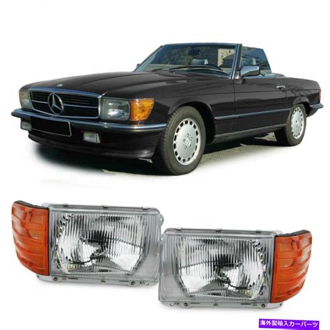 楽天市場USヘッドライト Mercedes SL R107 SLC C107 1971 1989 6ピンプラグ HEADLIGHTS