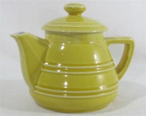 French Vintage Teapot, Large Yellow Teapot, 1950's Kitchenware, Patterned Ceramic Teapot, - Etsy