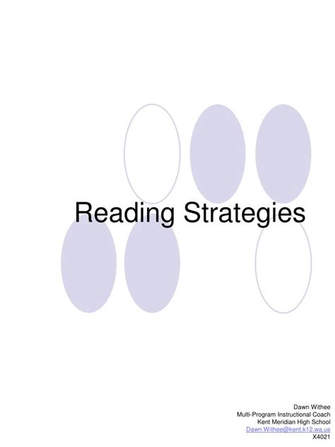 Ppt Reading Strategies Powerpoint Presentation Free Download Id211571