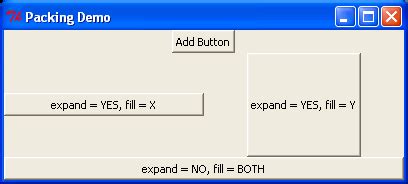 Pack layout manager demonstration. : Layout « Tkinker « Python Tutorial