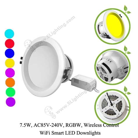 Wholesale WiFi RGBW Smart LED Downlights Factory 7 5W A