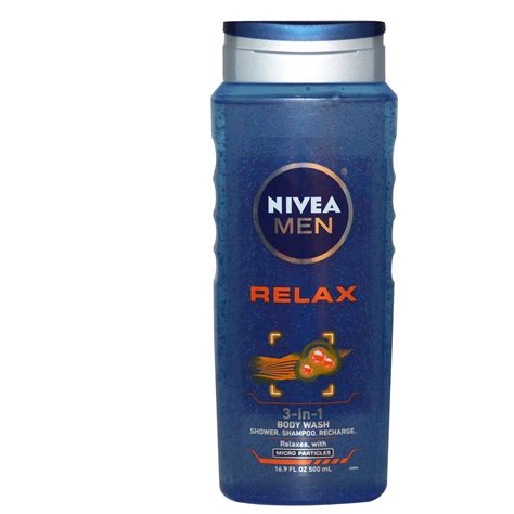 Nivea Relax 3 In 1 Body Wash Men 169 Fl Oz 500 Ml Iherb