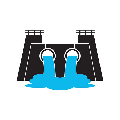 Water Dam Logo Iconillustration Design Template 22773349 Vector Art At