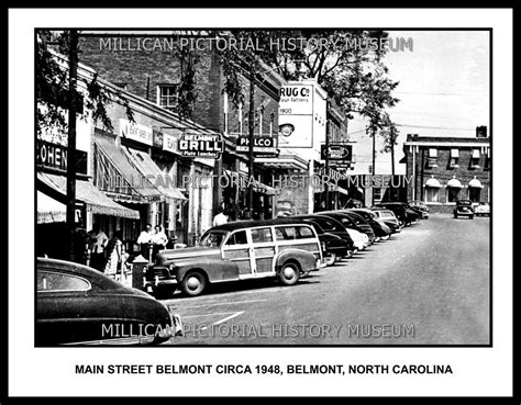 Main Street Belmont Circa 1948 Belmont Nc Millican Pictorial