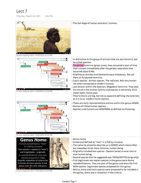 Anthro 105 Lect 7 Lecture Notes 7 Screen Clipping Taken 3182021