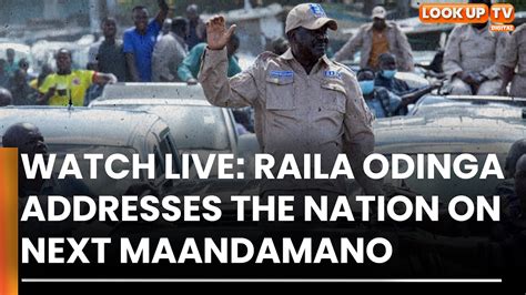 Watch Live Raila Odinga Address Supporters On Next Maandamano Youtube