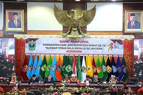 Sumatera Barat Usia 78 Tahun Ketua DPRD Sumbar Ajak Semua Stakeholder