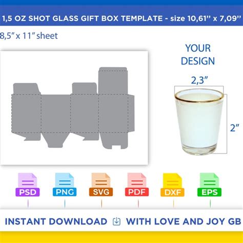 Shot Glass Box Etsy