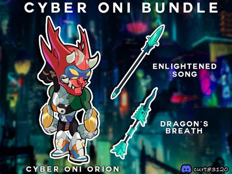 Cyber Oni Orion Bundle For Brawlhalla Etsy