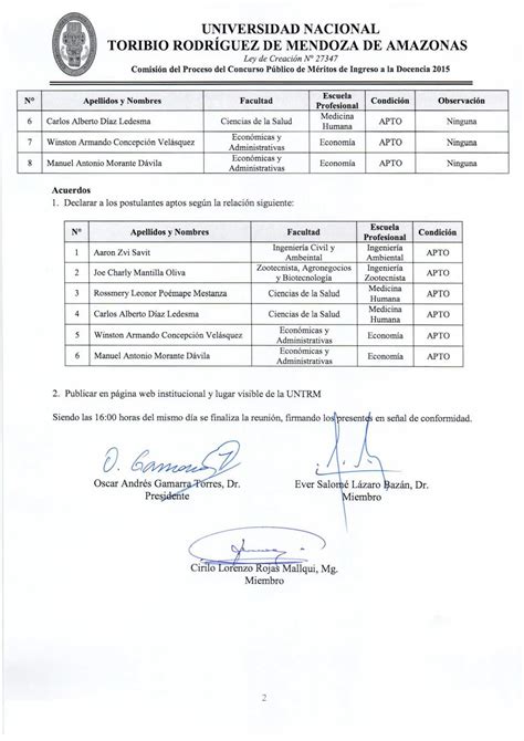 Declaraci N De Postulantes Aptos Concurso P Blico De M Ritos De