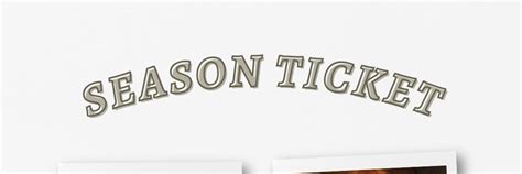 Book Tickets For Season Ticket