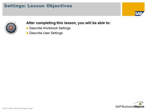 Workbook And User Settings Sap Businessobjects Analysis Edition For