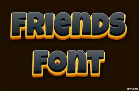 Friends Font Text Effect and Logo Design Font
