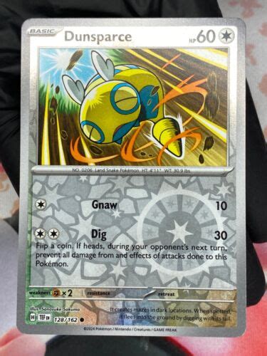 Dunsparce 128 162 Reverse Holo TEF English Pokemon TCG Temporal Forces