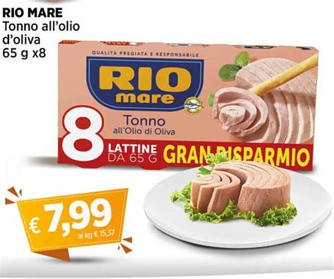 Rio Mare Tonno All Olio D Oliva G X Offerta Di Ipercoop