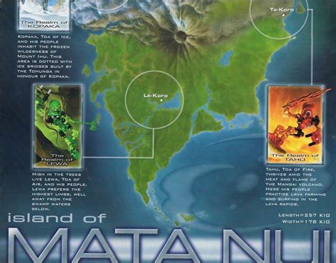 The Official Map Of Mata Nui Bionicle Map Lego Bionicle