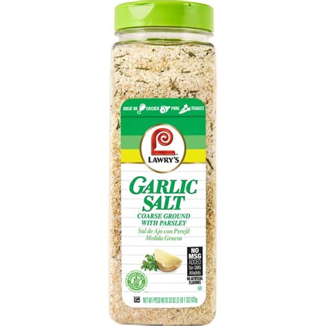 Lawry S Coarse Ground Garlic Salt With Parsley 33 Oz Mixed Spices And Seasonings